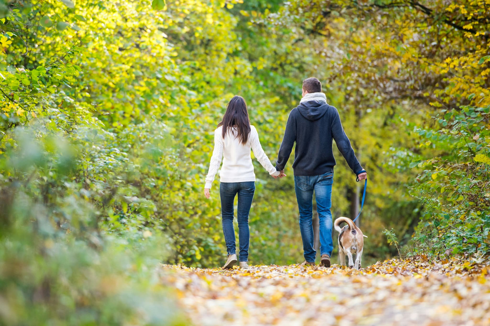 Walking couple