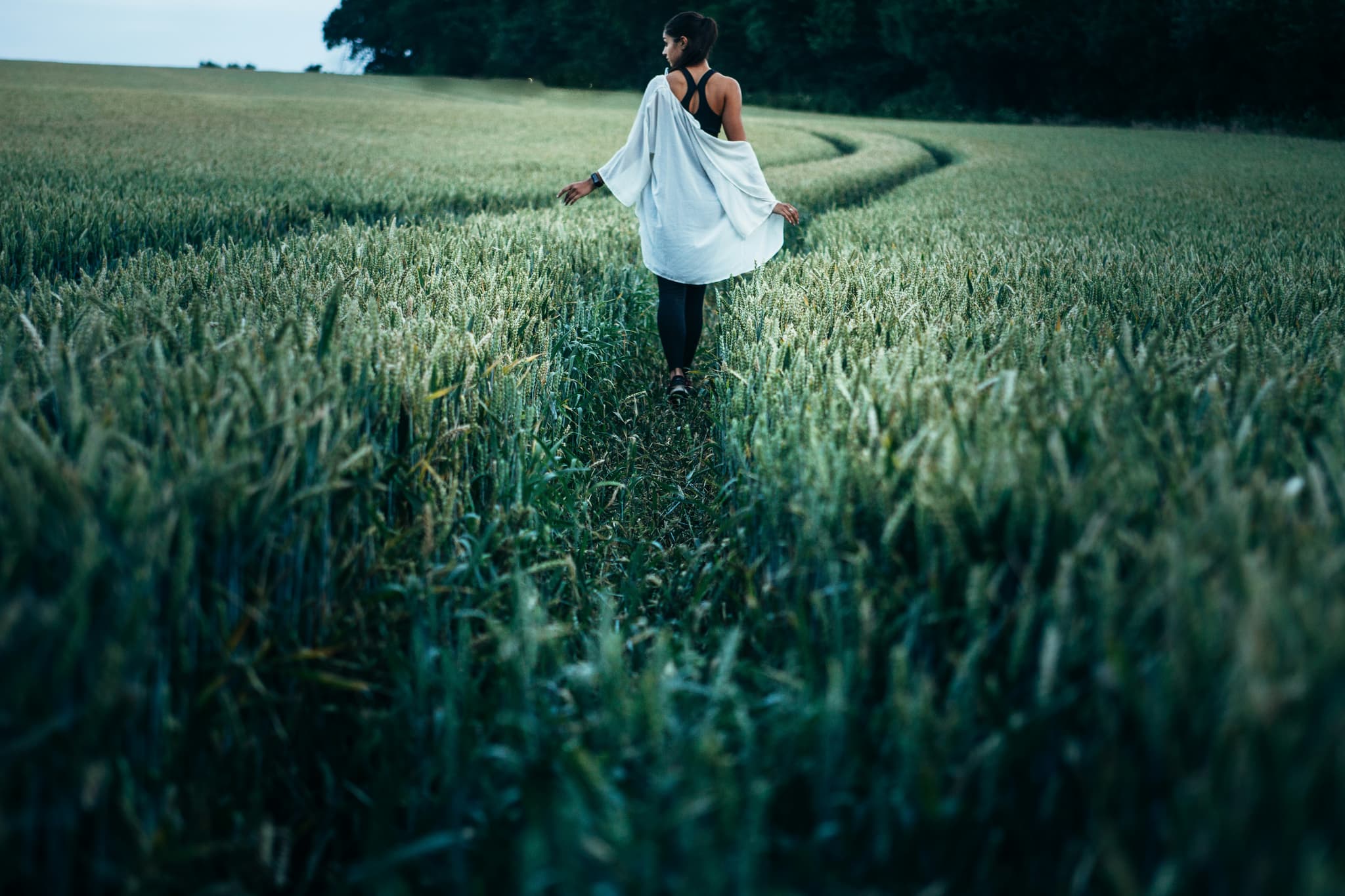 Woman in Cornfield